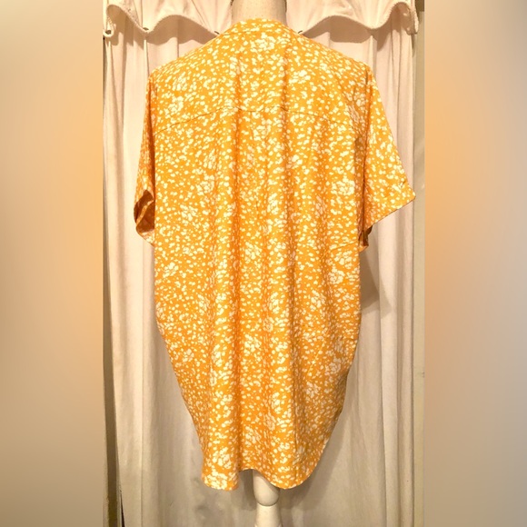 Canary Yellow and White Speckled (No Name) Blouse in Large - Picture 3 of 7